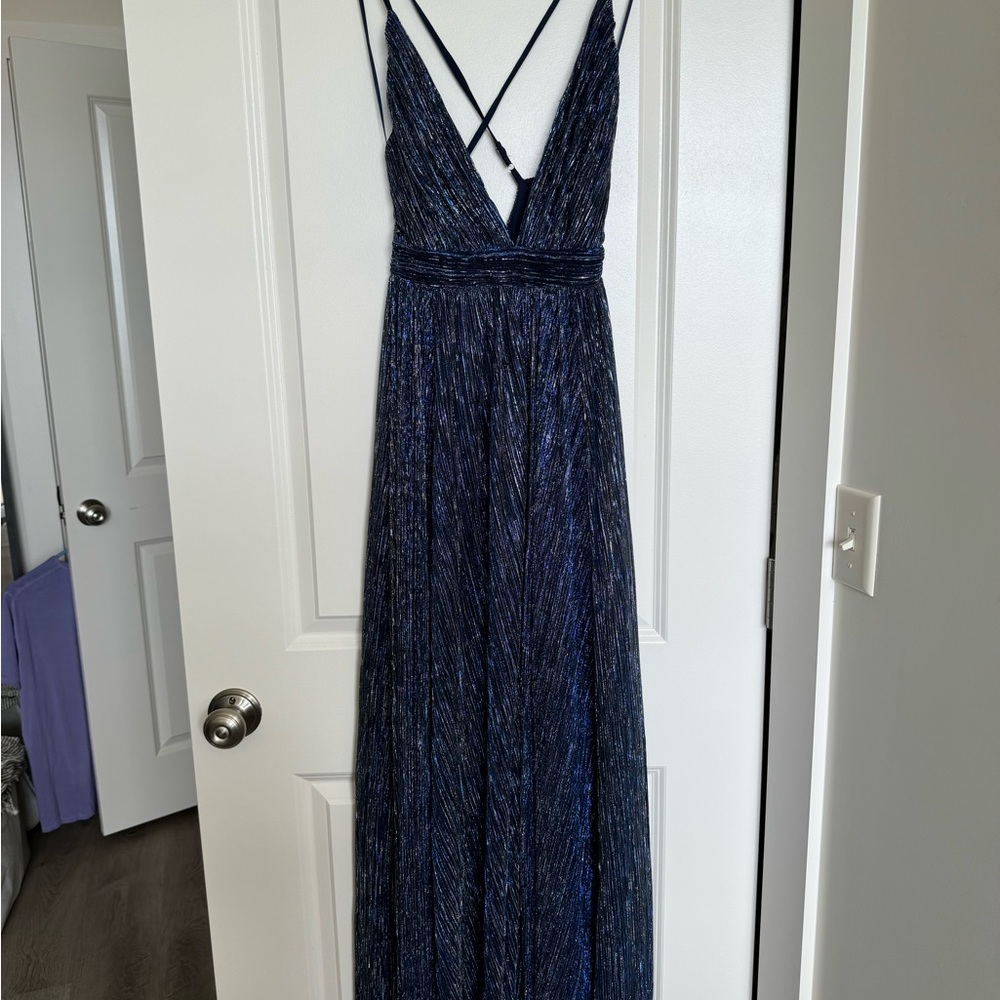 Elegant Navy Blue Maxi Dress